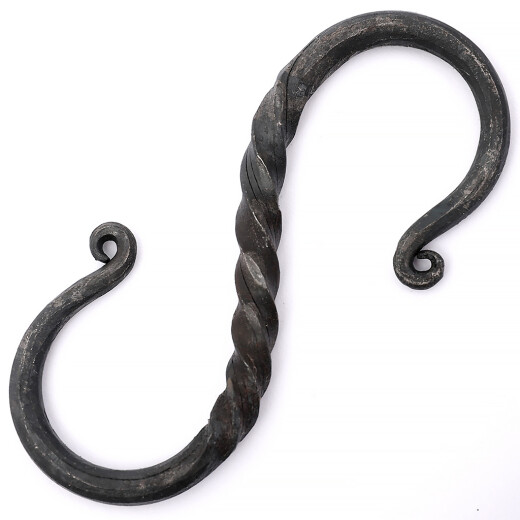 Double hook "S" made of twisted steel 10x4cm, 5Pcs