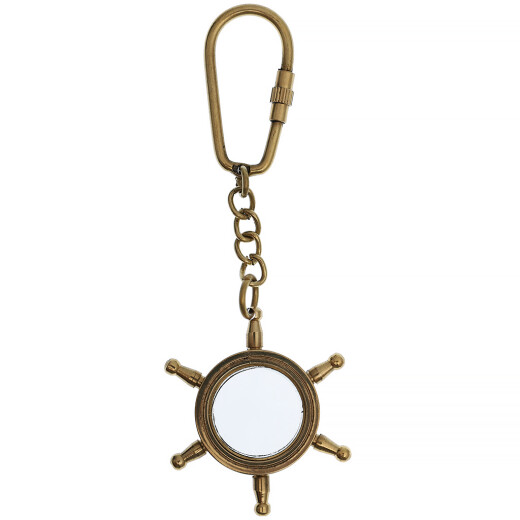 Přívěšek na klíče lodní kormidlo s lupou - Výprodej