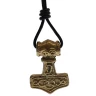 Mjöllni pendant, Thor's hammer on a leather strap