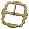 Double-loop rectangular buckle with moulded frame for sword hangers, mid 14 to early 17 cen