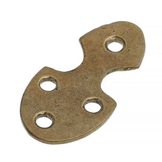 Medieval belt end fitting perforated