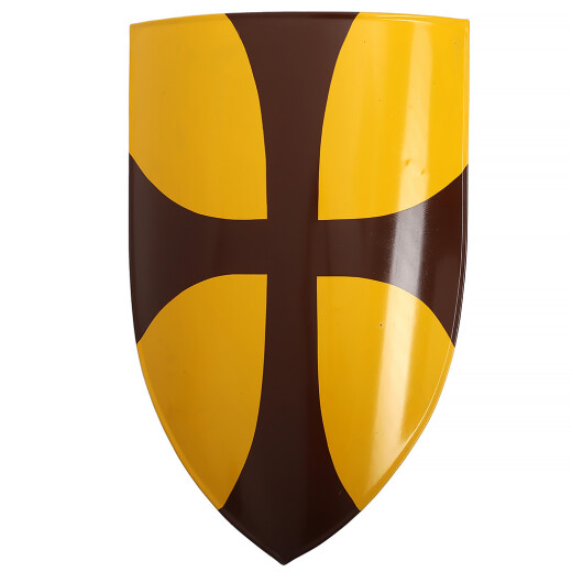 Shield with Templar cross on a yellow background 70x46cm