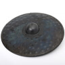 Round steel shield, hammered look, 55cm