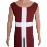 Dark red tunic with a white cross