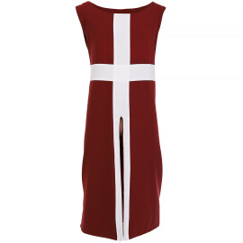 Dark red tunic with a white cross