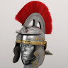 Roman centurion helmet including plume and leather liner