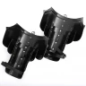 "Classic" Knightly Pauldrons, Blackened, 1mm Steel