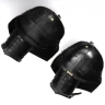 "Classic" Knightly Pauldrons, Blackened, 1mm Steel