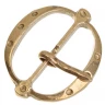 Double loop oval baldrick buckle with lobed strap bar c.1630-1690