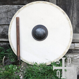 Wooden Viking Round Shield with Iron Boss