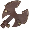 Viking double ax with leather sheath