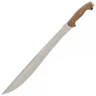 Double-edged machete with wooden handle