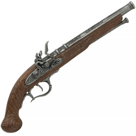 Decorative historical pistol with flintlock