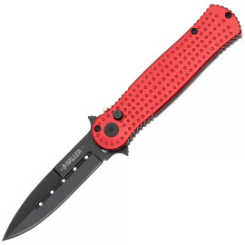 Switchblade knife with lockable dagger blade