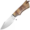 Outdoorový nůž s rukojetí z kořenového dřeva