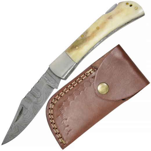 Pocket knife with Damascus blade, 176 layers