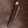 Kleines Wikinger Saxmesser mit Knochen-/Messinggriff im Altnordischen Stil
