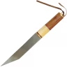 Broken Back Seax, Viking Knife with Carbon Steel Blade and Wood-and-Bone Handle