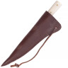 Knife with brown leather sheath, approx. 23cm