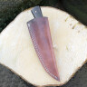 Messer mit Damaststahlklinge, Griff aus Horn, ca. 23cm