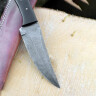 Messer mit Damaststahlklinge, Griff aus Horn, ca. 23cm