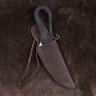 Early medieval hand-forged knife with suede sheath