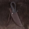 Ručně kovaný raně středověký nůž s koženou pochvou