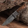 Messer mit Griff aus Shishamholz, Damaststahl-Klinge