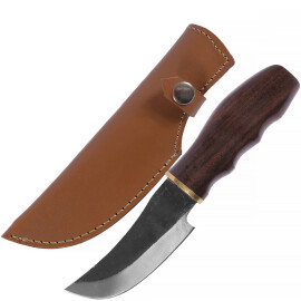 Hunting knife with wooden shisham handle