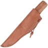 Medieval Utility Knife with Wooden Handle and Leather Sheath