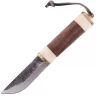Utility Knife with Bone/Wood Handle and Leather Sheath