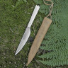 Kitchen knife with handle from bone, 19cm incl. sheath