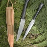 Středověký stolní nůž s píchákem, nerezový