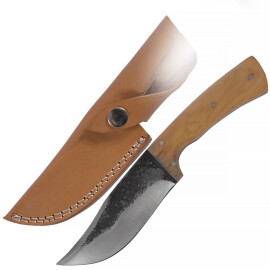 Hunting knife with wooden olive handle, appr. 20cm