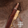 Langsax aus Birka, Wikinger Saxmesser, mit Damastklinge und Holz-/Knochengriff