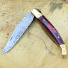 Folding knife with Damascus steel blade, approx. 22cm