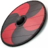 Wikinger Kampfschild rot-schwarze Spirale