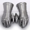 Steel gauntlets with fingers, late Middle Ages