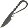 All-steel medieval knife with twisted handle