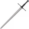 Battle-ready sword 100cm with leather-covered wooden scabbard