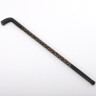 Hand-carved walking cane with curved handle