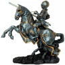Figure of a knight on horseback with spear and trapper