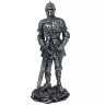 Knight figures silver colored set of 4