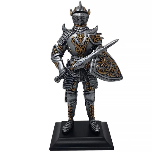 Knight with sword dragon shield