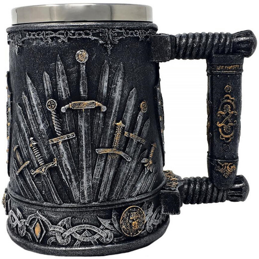 XL knight goblet with swords and eagle coat of arms