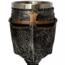 Goblet great helm silver-colored, partially bronzed
