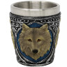 4er Set Shotglas brauner Wolf