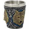 4er Set Shotglas brauner Wolf