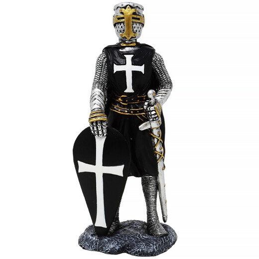 Knight figure of the German Order with sword, shield and cape