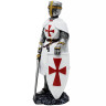 Templer Ritter Figur mit Schwert, Schild und Umhang